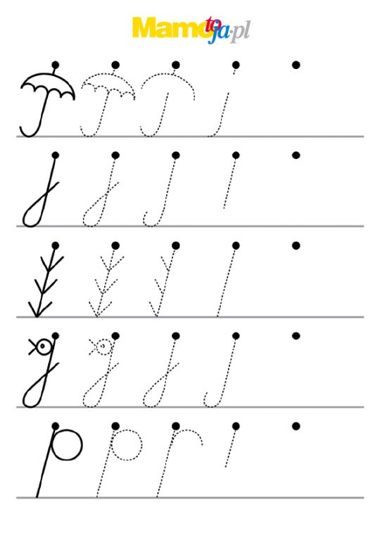 Szlaczki Do Druku Nauka Pisania Liter Cyferek Rysowanie Po Ladzie