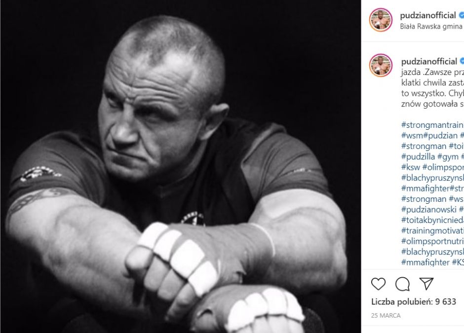 Mariusz Pudzianowski na Instagramie