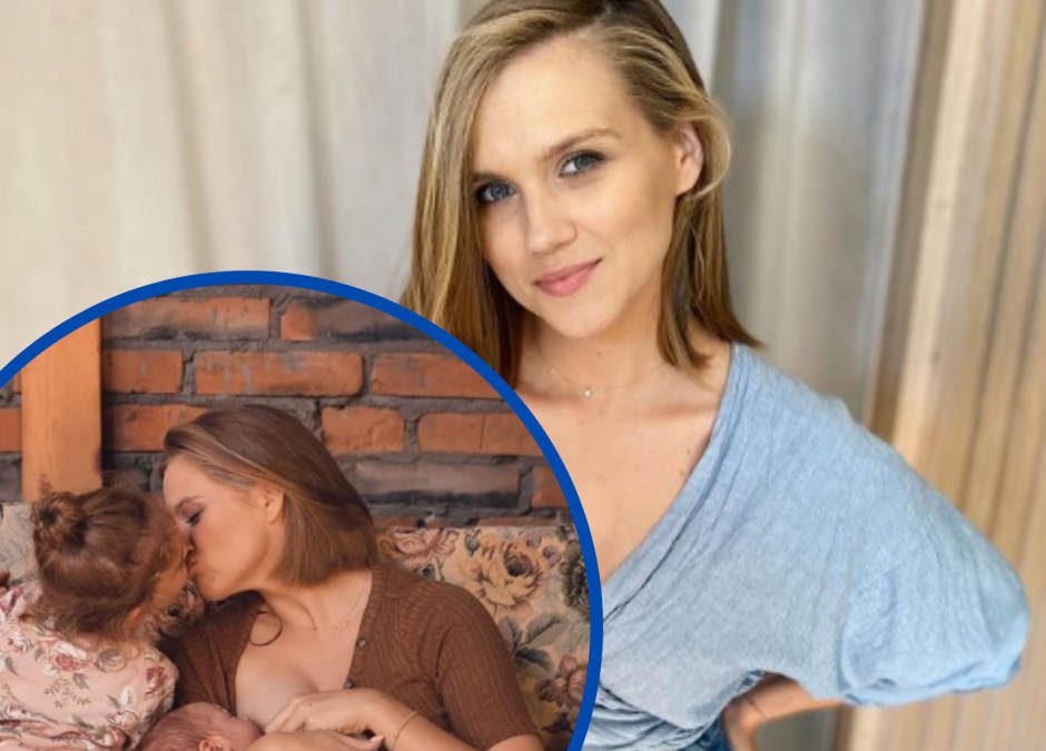 Agnieszka Kaczorowska karmi córkę piersią
