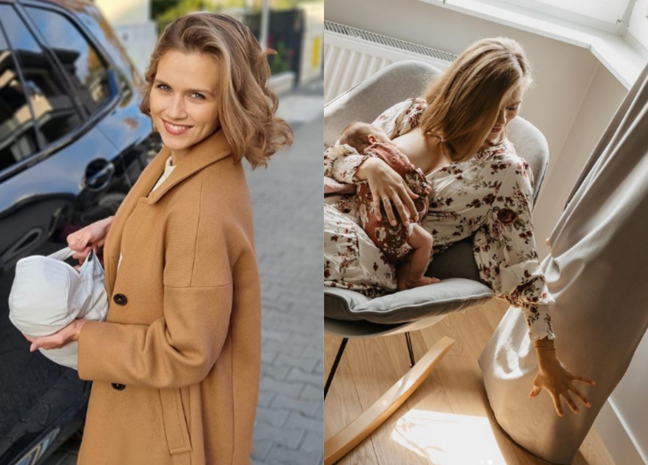 Agnieszka Kaczorowska karmi piersią i reklamuje zasłony