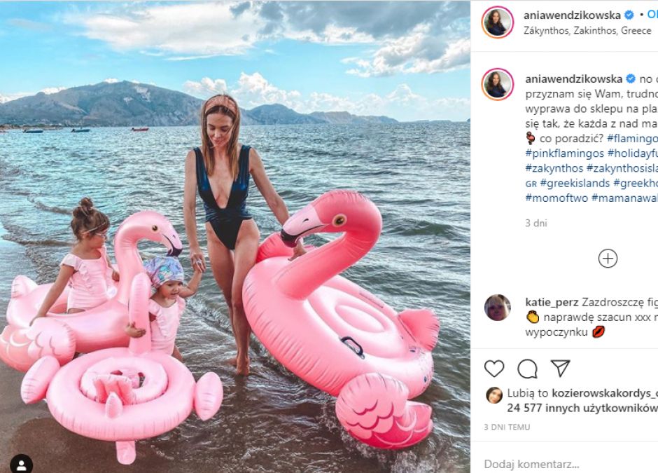 ania wendzikowska wzięła ze sobą na wakacje nanie