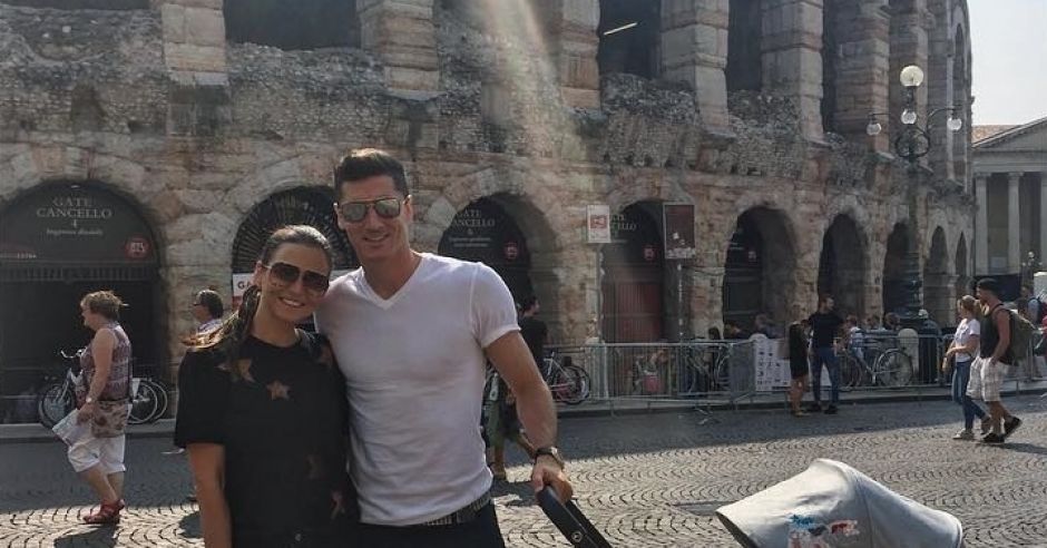 Anna i Robert Lewandowscy w Weronie