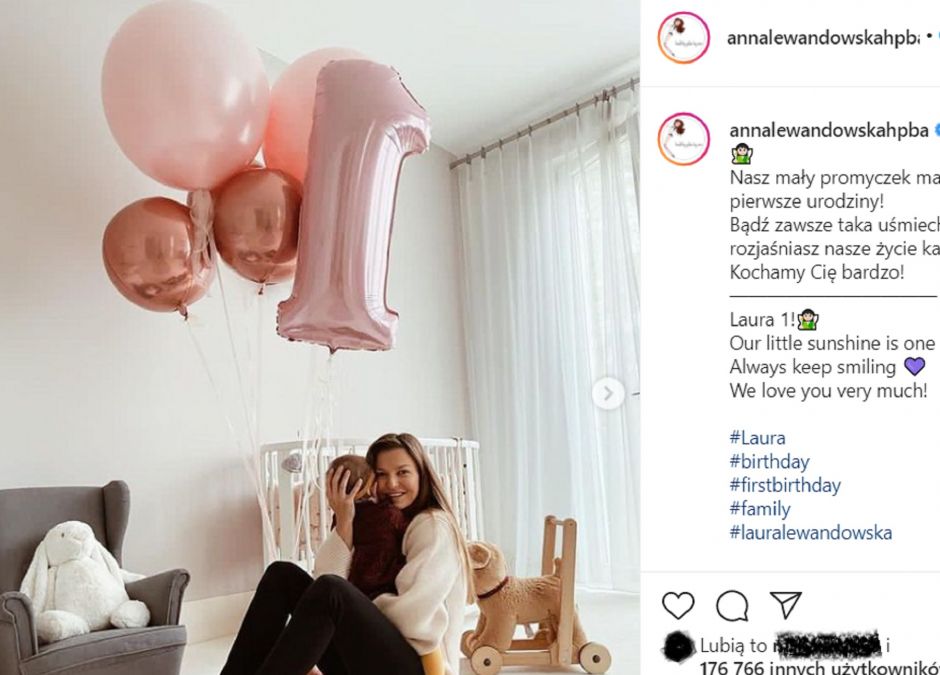 Anna Lewandowska z córką Laurą