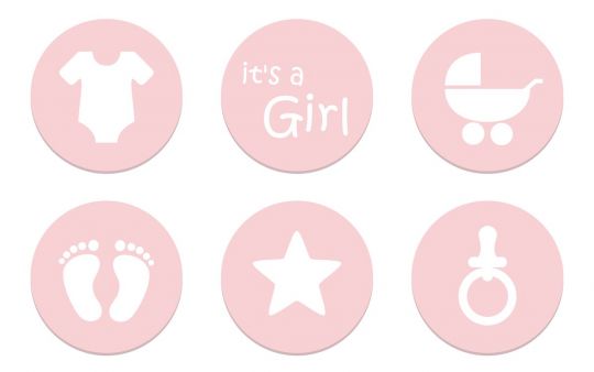 piekry do druku baby shower dziewczynka