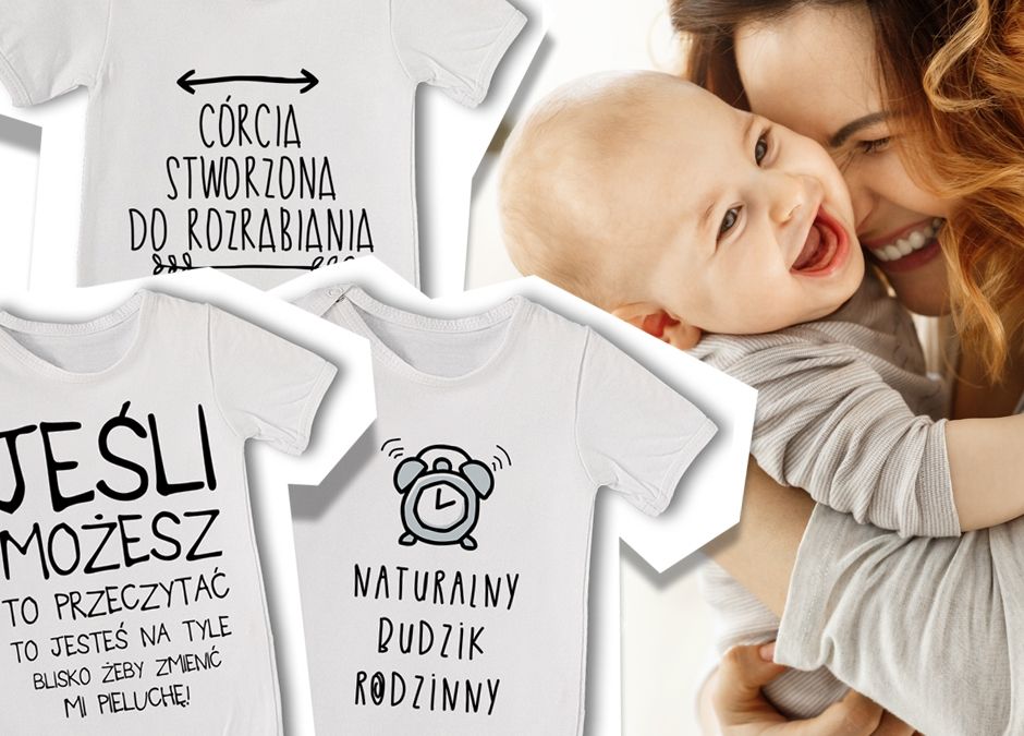 body dla dzieci najtaniej z zabawnymi napisami - na prezent