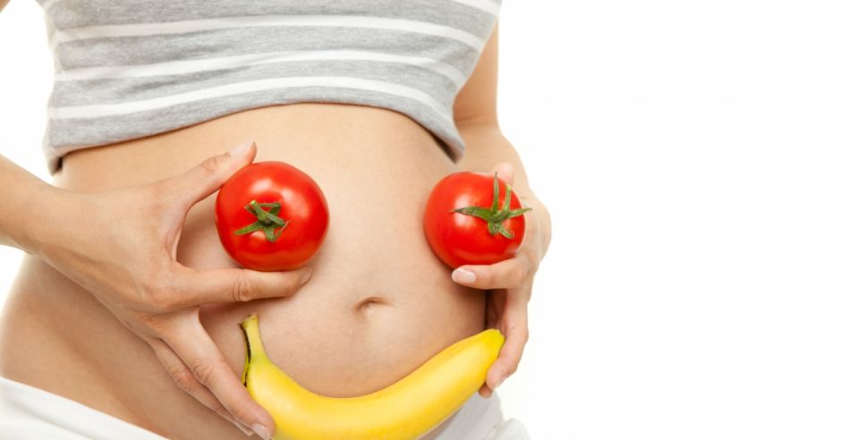 ciąża, dieta, banan, pomidory, dieta w ciąży