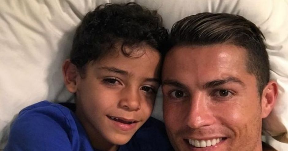 Cristiano Ronaldo ze starszym synem