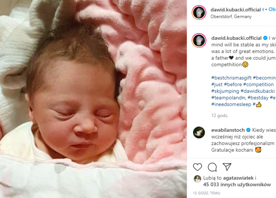 Dawid Kubacki został ojcem