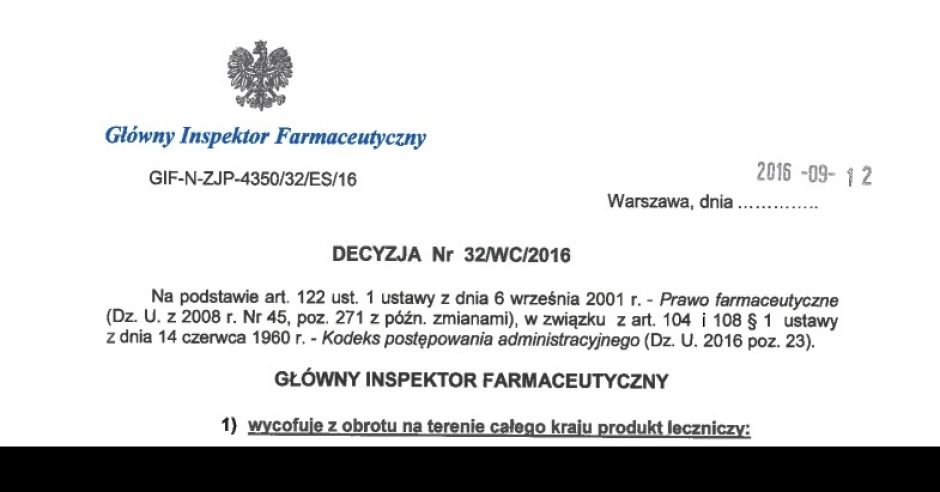Decyzja o wycofaniu ze sprzedaży popularnego leku na alergię
