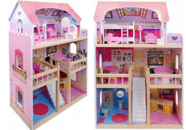 domek dla lalek barbie ze światłem