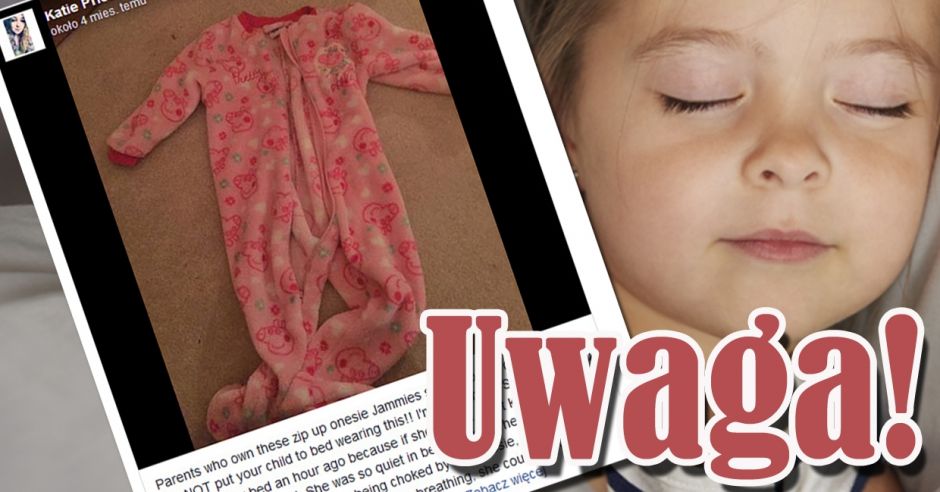 dziecko prawie się udusiło piżamką