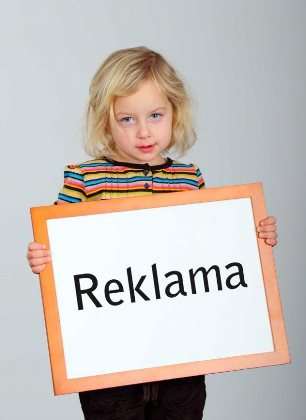 dziecko, przedszkolak, tablica, reklama