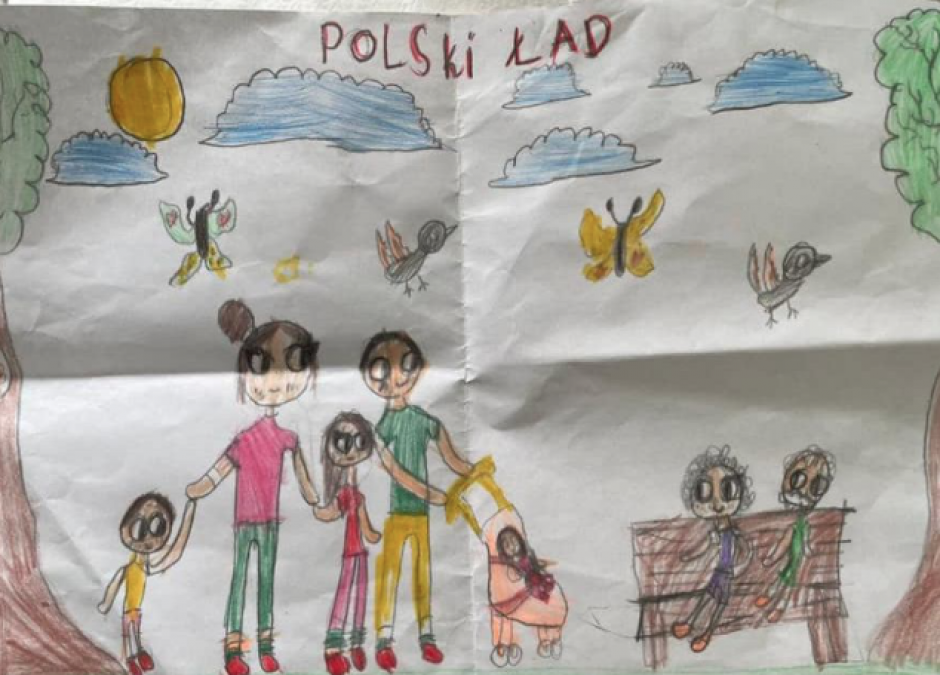 dziecko rysuje Polski Ład