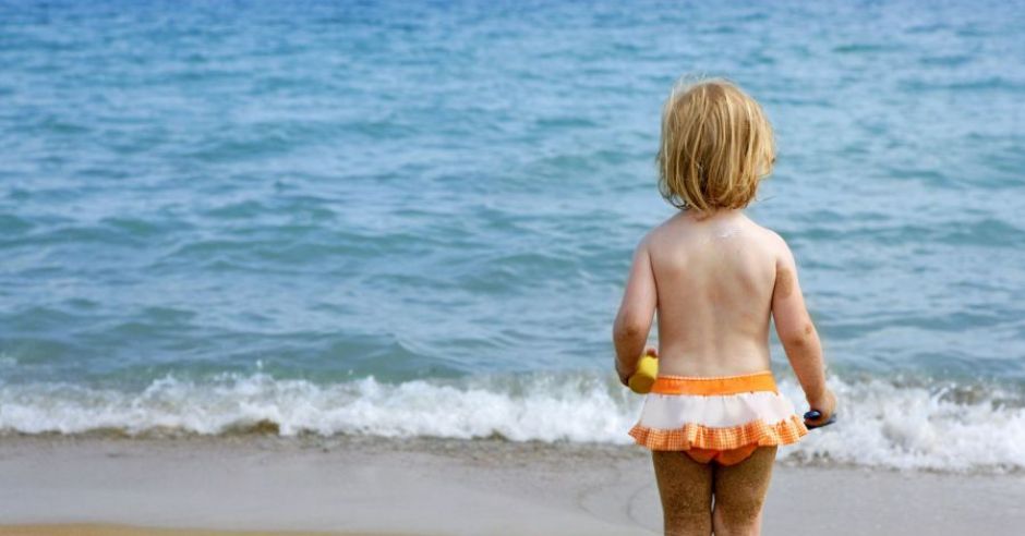 dziecko, wakacje, morze, plaża