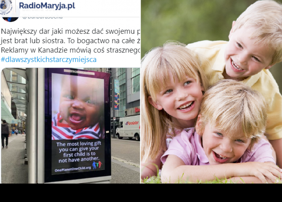 ekologiczna organizacja namawia do posiadania jednego dziecka