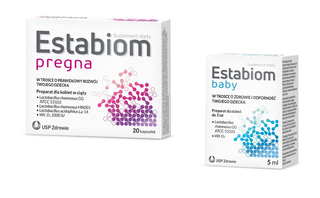 Estabiom pregna i Estabiom baby - opakowania