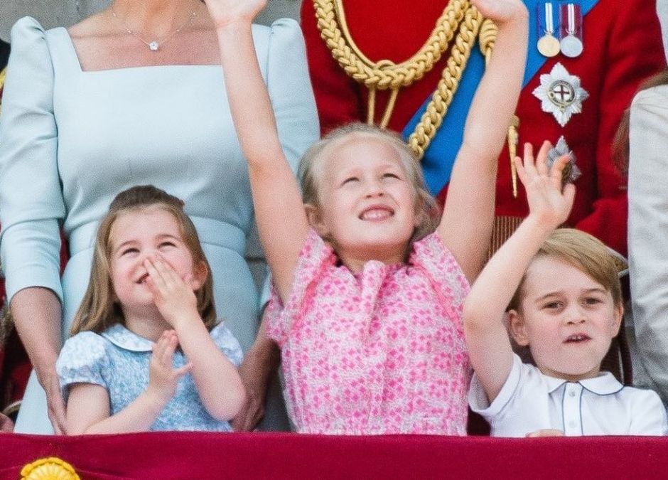 George i Charlotte na urodzinach królowej