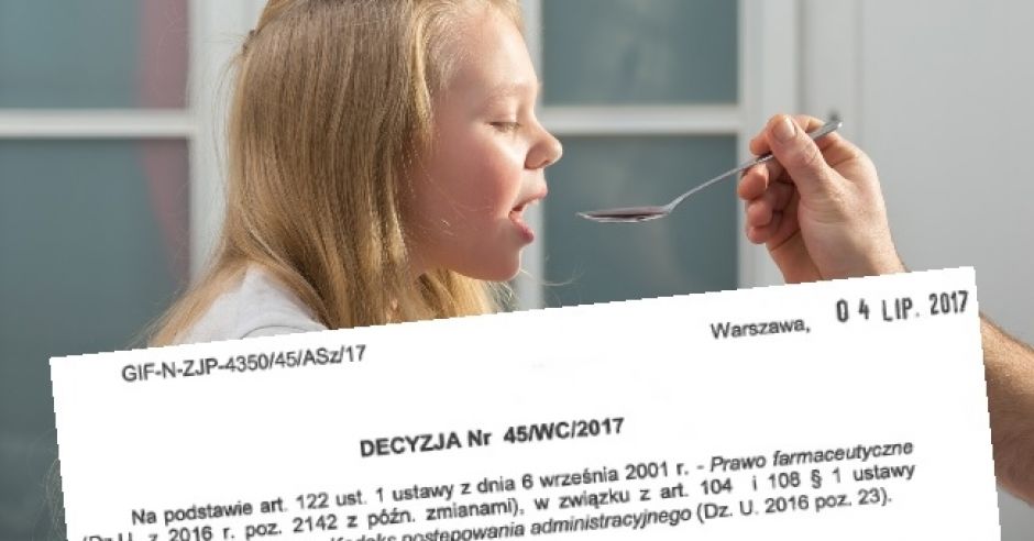 GIF wycofuje ze sprzedaży syrop na kaszel