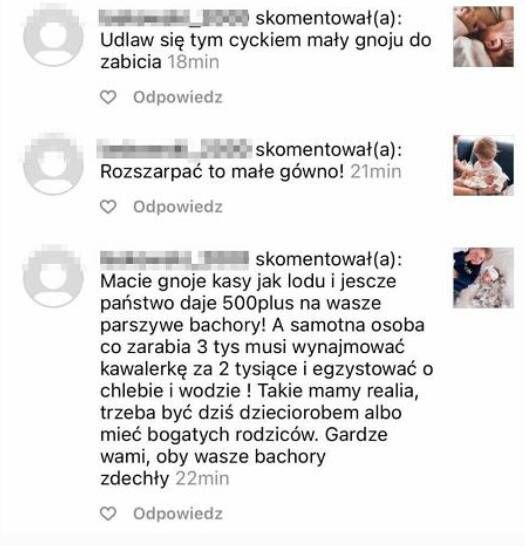 obrzydliwy hejt na dzieci Rafała Maślaka