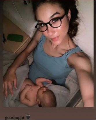 Ida Nowakowska z synkiem