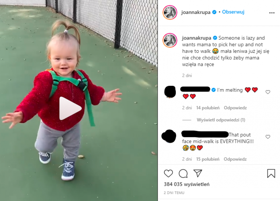 Joanna Krupa pokazała filmik z córeczką