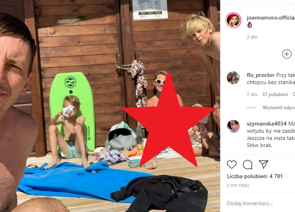 Joanna Moro topless na plaży