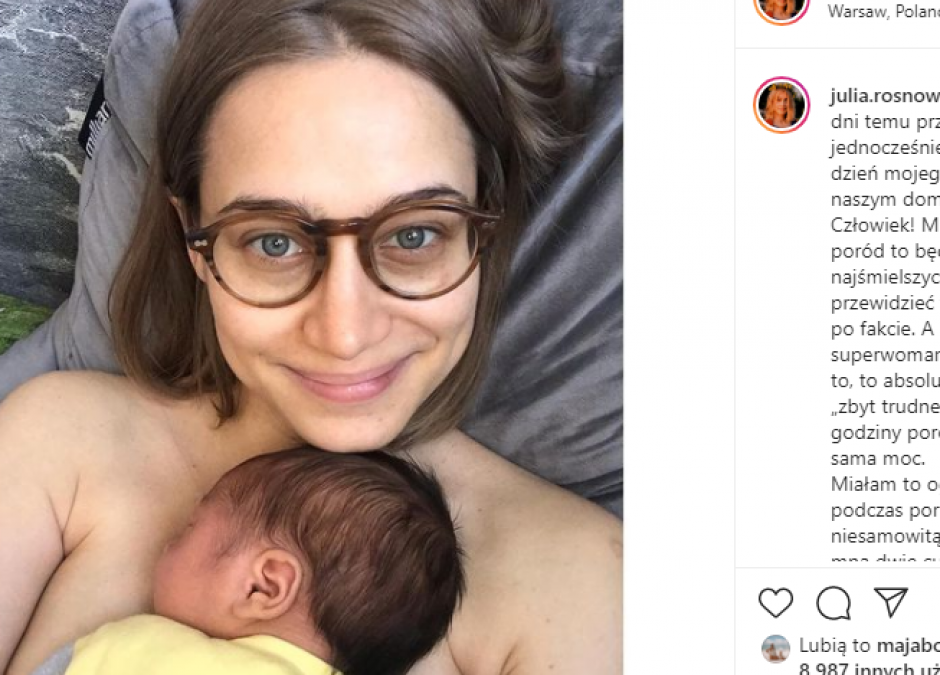 Julia Rosnowska płeć dziecka