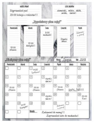 Magnetyczny planner na lodówkę