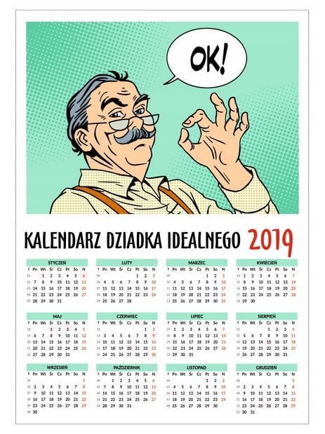 kalendarz na dzień babci i dziadka plakatowy