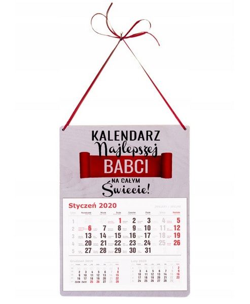 kalendarz na dzień babci i dziadka wiszący duży