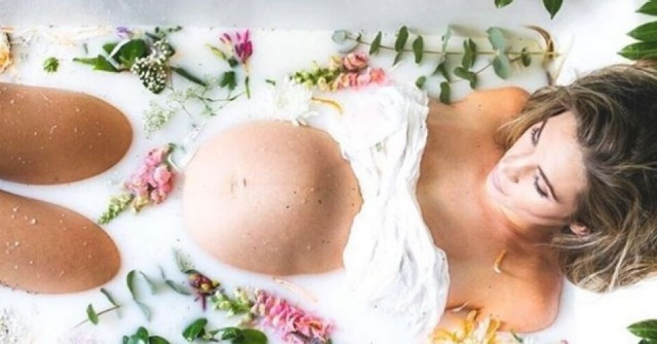 Kąpiel w mleku w ciąży #milkbath