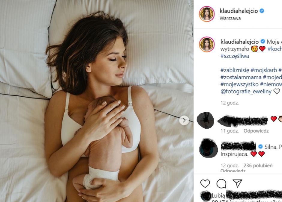 Klaudia Halejcio pozuje bez filtrów. Tak wygląda ciało kobiety po cesarce