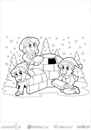 Zimowe Kolorowanki Dla Dzieci Do Druku Mamotojapl