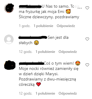 Komentarze fanek Mai Hyży na Instagramie