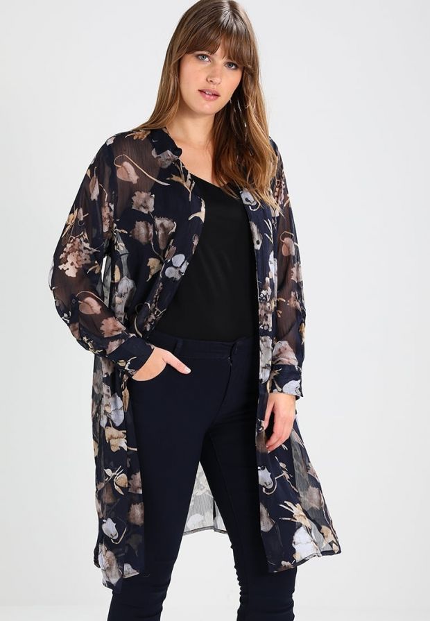 Koszula w kwiaty plus size dla mamy i do karmienia
