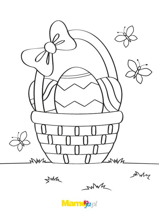 Koszyczek Wielkanocny Kolorowanka 8 Propozycji Mamotoja Pl