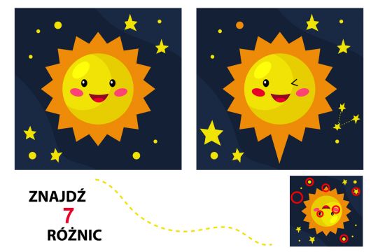 łamigłowki dla dzieci znajdź różnice
