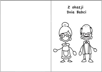 laurki dla babci i dziadka z postaciami 1