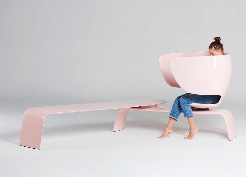ławka do karmienia piersią - różowy innowacyjny design 52hours