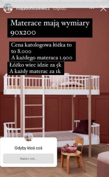 łóżeczko dla dziecka Mai Bohosiewicz, Instagram/majabohosiewicz