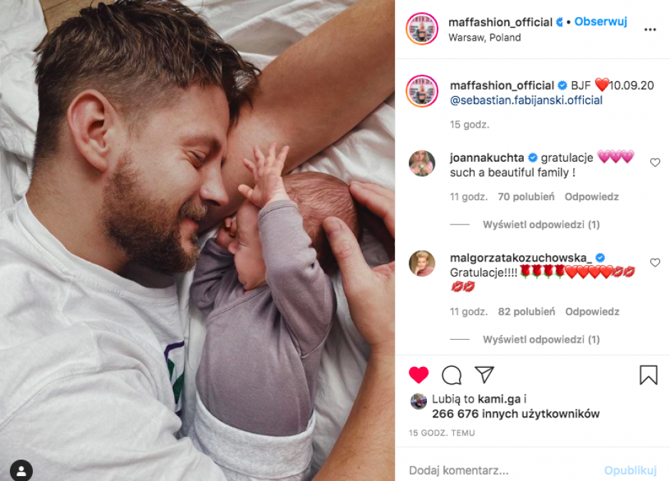 Maffashion i Sebastian Fabijański podzielili się zdjęciem synka