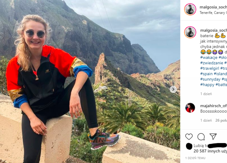 Małgorzata Socha „ładuje baterie” na Teneryfie. Fanki: „To nie czas i miejsce na chwalenie się