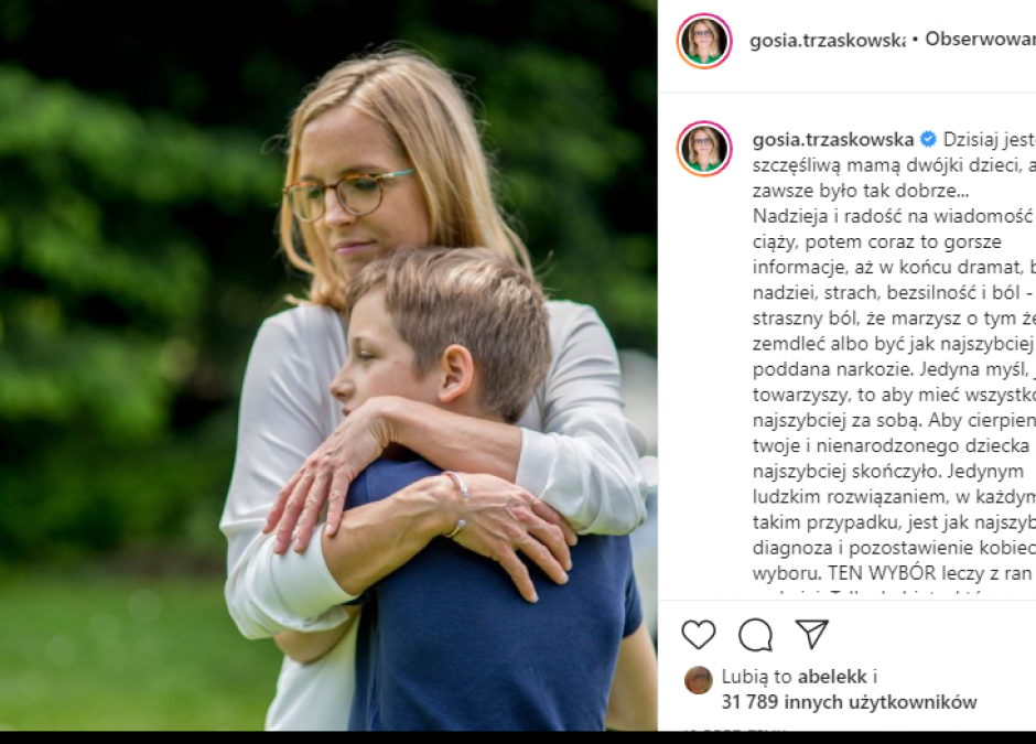 Małgorzata Trzaskowska przyznała się do straty ciąży