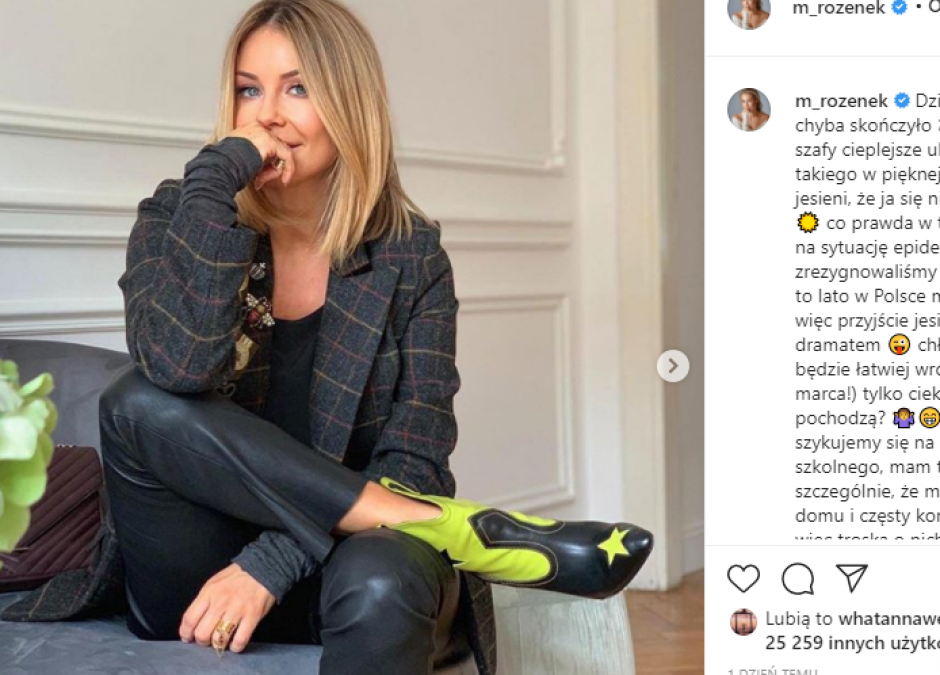Małgosia Rozenek boi się koronawirusa