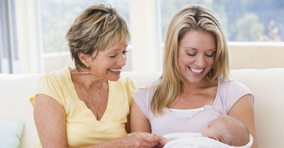 mama, babacia, noworodek