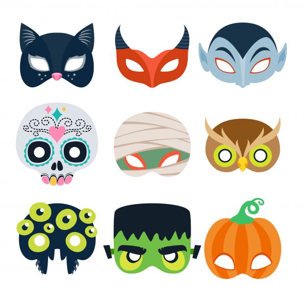 maski na Halloween z bajek