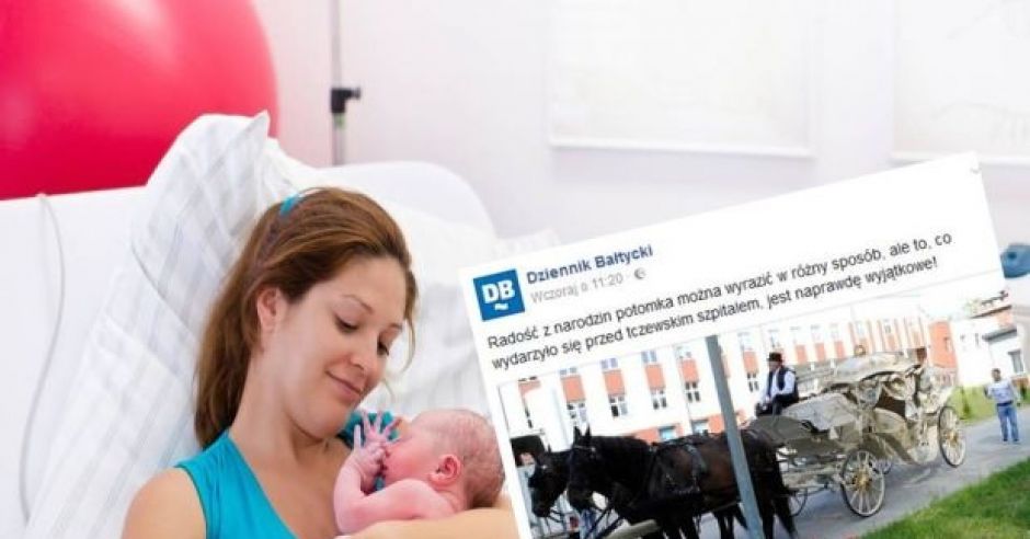 matka z noworodkiem odjechali ze szpitala w Tczewie karetą