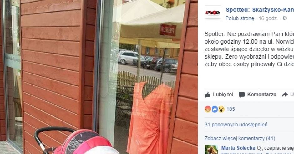 Matka zostawiła dziecko w wózku i poszła na zakupy