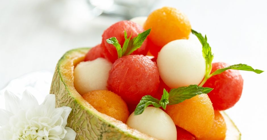 melon, sałatka, arbuz, owoce
