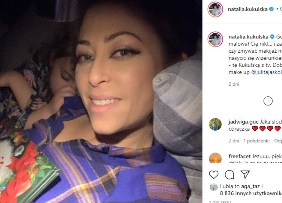 Natalia Kukulska usypia córkę w makijażu